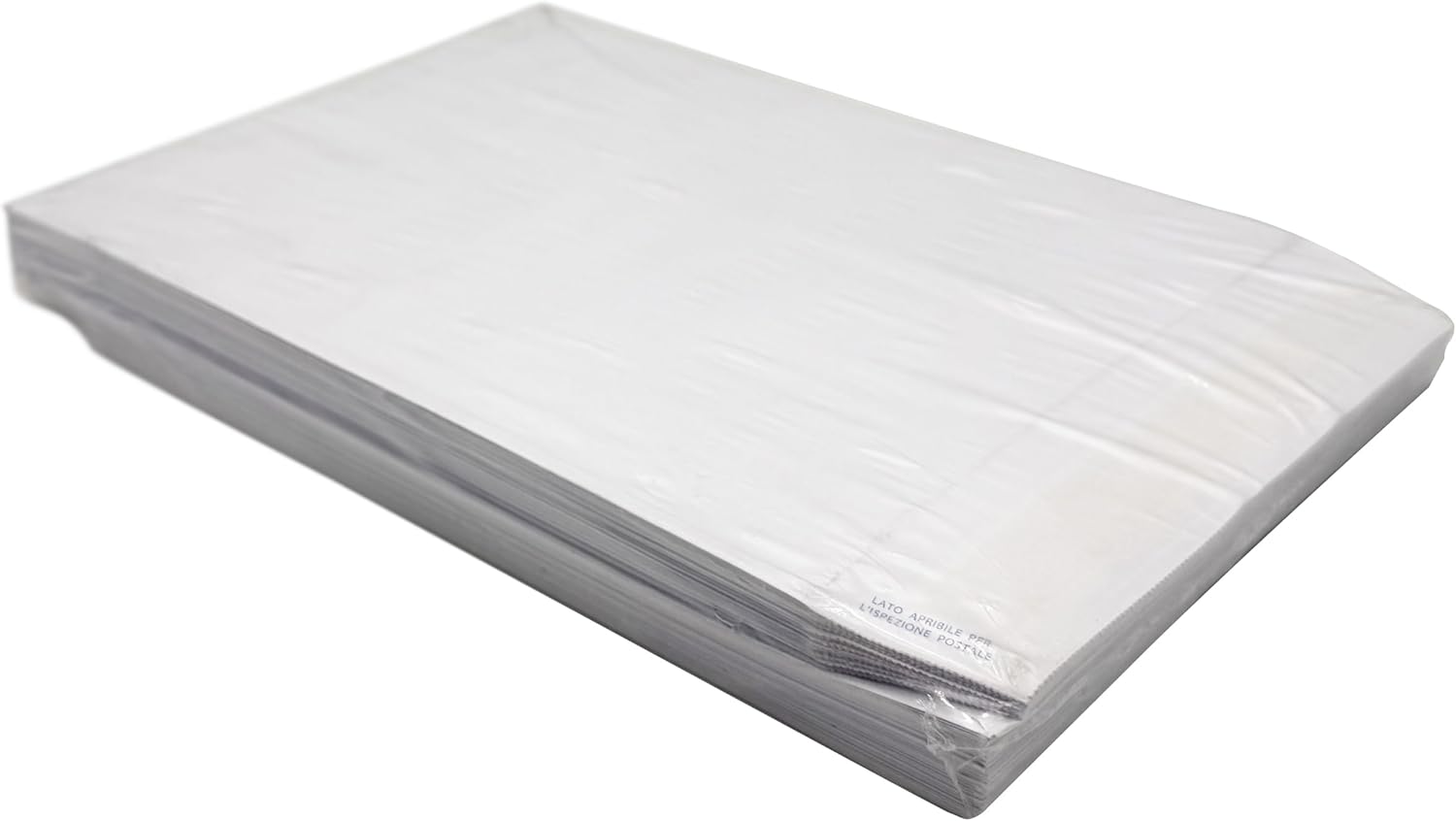Blasetti 100 Buste a Sacco Bianche, Formato 19 x 26 cm, Carta da 80 gr con Internografia. Buste da Lettera Commerciali con Strip Adesivo, Ideali per Spedire Documenti Senza Piegature