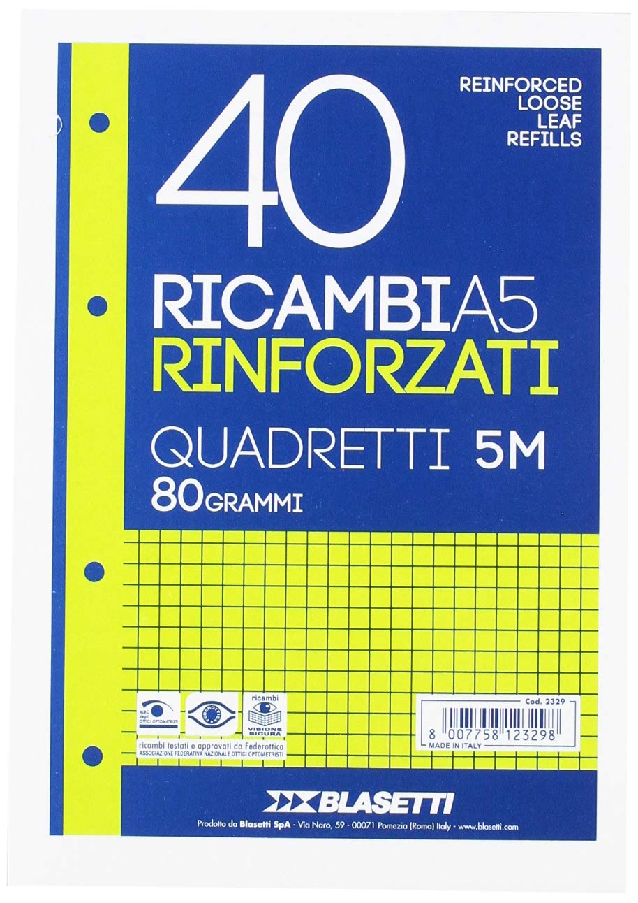 Ricambi A5 Quadri 5Mm 40Ff