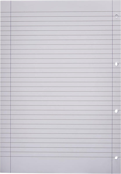Blasetti Ricambi Rinforzati - Confezione da 40 fogli a righe formato A4, Rigatura 0C, fogli di ricambio per raccoglitori e copertine ad anelli, fogli di carta ricaricabili da 80gr