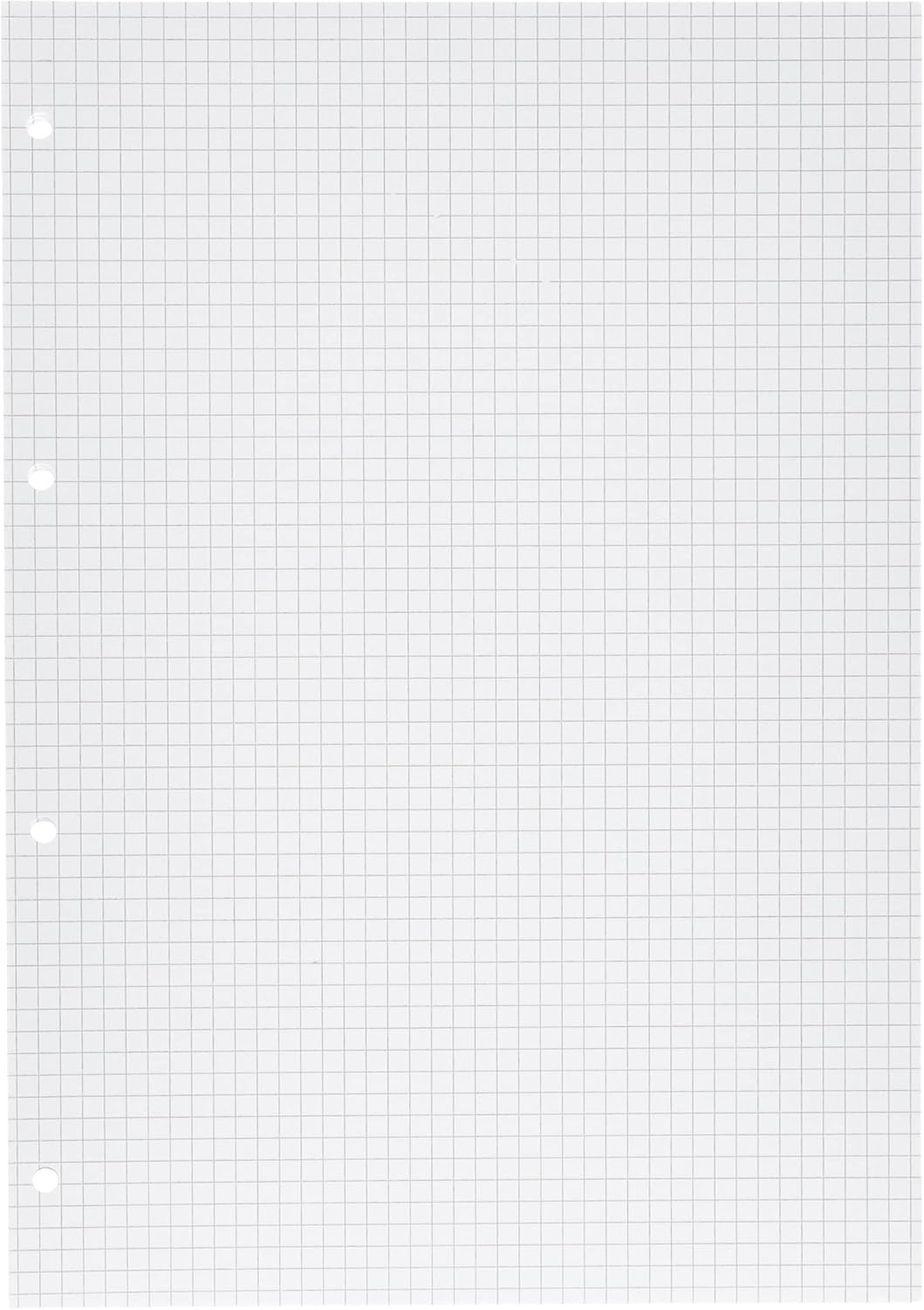 Blasetti Ricambi Rinforzati - Confezione da 40 fogli a quadretti formato A4, Rigatura 5M (5mm), fogli di ricambio per raccoglitori e copertine ad anelli, fogli di carta ricaricabili da 80gr