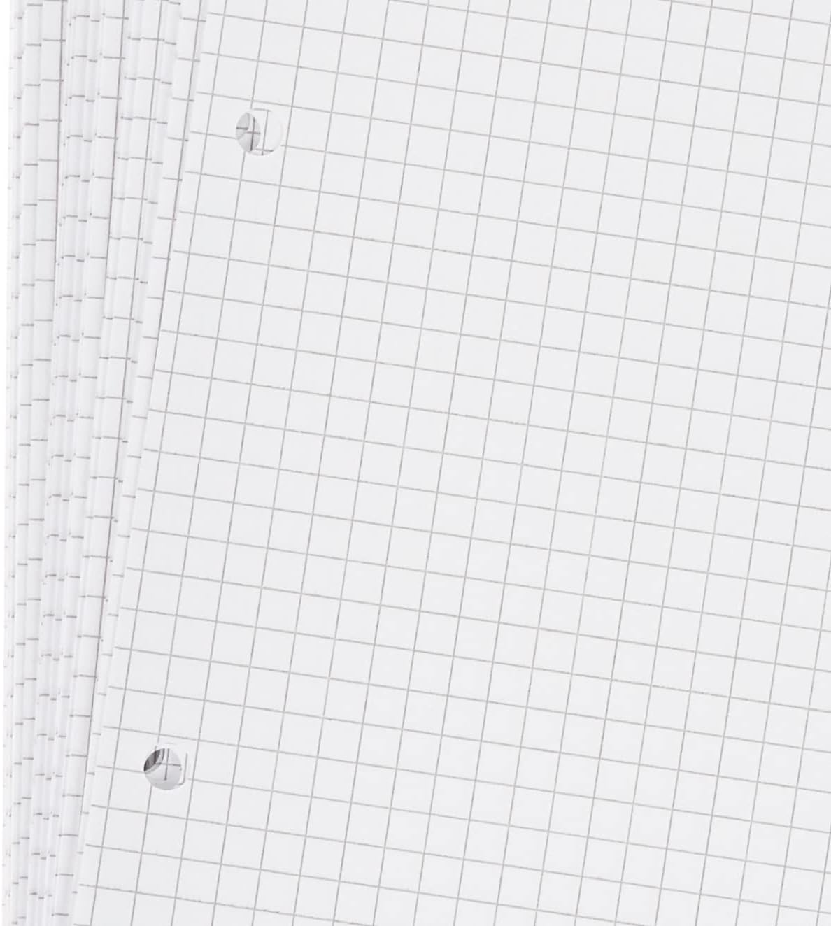 Blasetti Ricambi Rinforzati - Confezione da 40 fogli a quadretti formato A4, Rigatura 5M (5mm), fogli di ricambio per raccoglitori e copertine ad anelli, fogli di carta ricaricabili da 80gr