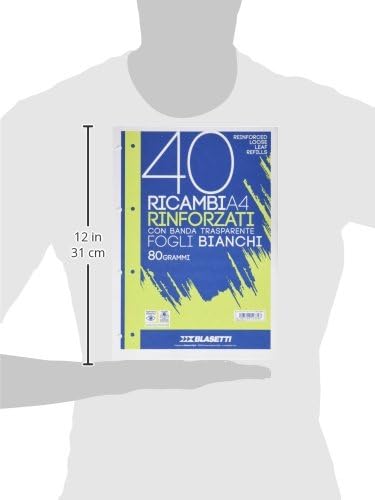 Blasetti 2339, Carta Millimetrata (A4, 80 g/m², 210 mm, 29,7 cm), Bianco