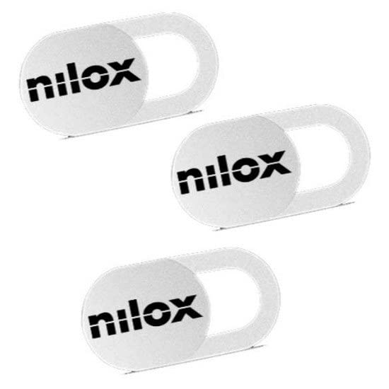 Nilox - Copri Webcam Privacy - Copri Telecamera PC Scorrevole - Design Ultrasottile - Adatto per Notebook, Tablet e TV - Confezione da 3 Pezzi - Colore Bianco