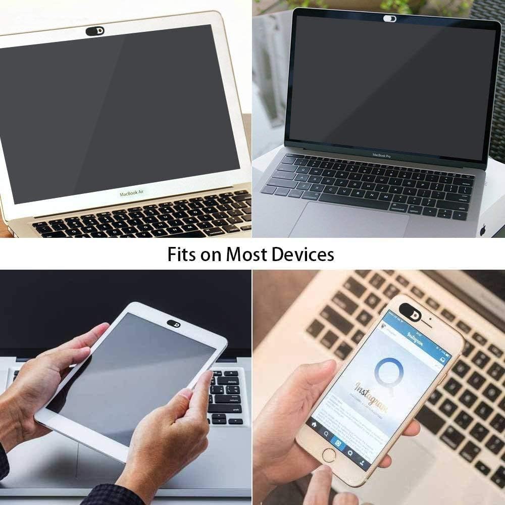 Nilox Copri Webcam Privacy, Copri Telecamera PC Scorrevole, Design Ultrasottile, Adatto per Notebook, Tablet e TV, Confezione da 3 Pezzi, Colore Nero