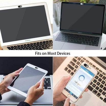 Nilox Copri Webcam Privacy, Copri Telecamera PC Scorrevole, Design Ultrasottile, Adatto per Notebook, Tablet e TV, Confezione da 3 Pezzi, Colore Nero