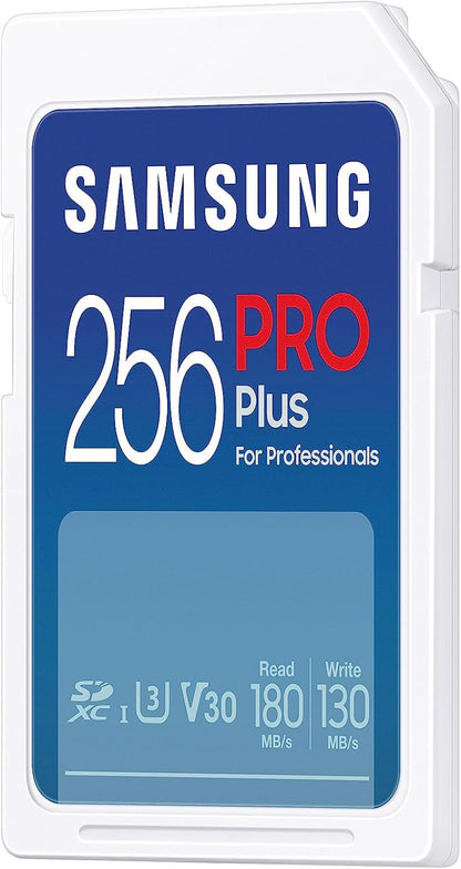 Samsung Memorie PRO Plus Scheda SD per Fotografia da 256 GB, UHS-I U3, Fino a 180 MB/s (MB-SD256S/EU