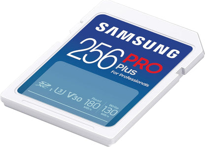 Samsung Memorie PRO Plus Scheda SD per Fotografia da 256 GB, UHS-I U3, Fino a 180 MB/s (MB-SD256S/EU