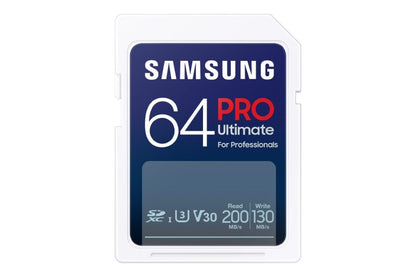 Samsung Memorie PRO Ultimate Scheda SD per Fotografia da 64GB, UHS-I U3, Fino a 200 MB/S (MB-SY64S/WW)