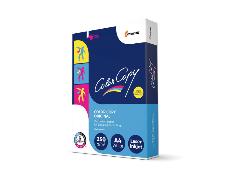 Mondi Color Copy - Carta per Stampa a colori Digitale, Formato A4, 250gr/mq, Confezione da 125 fogli