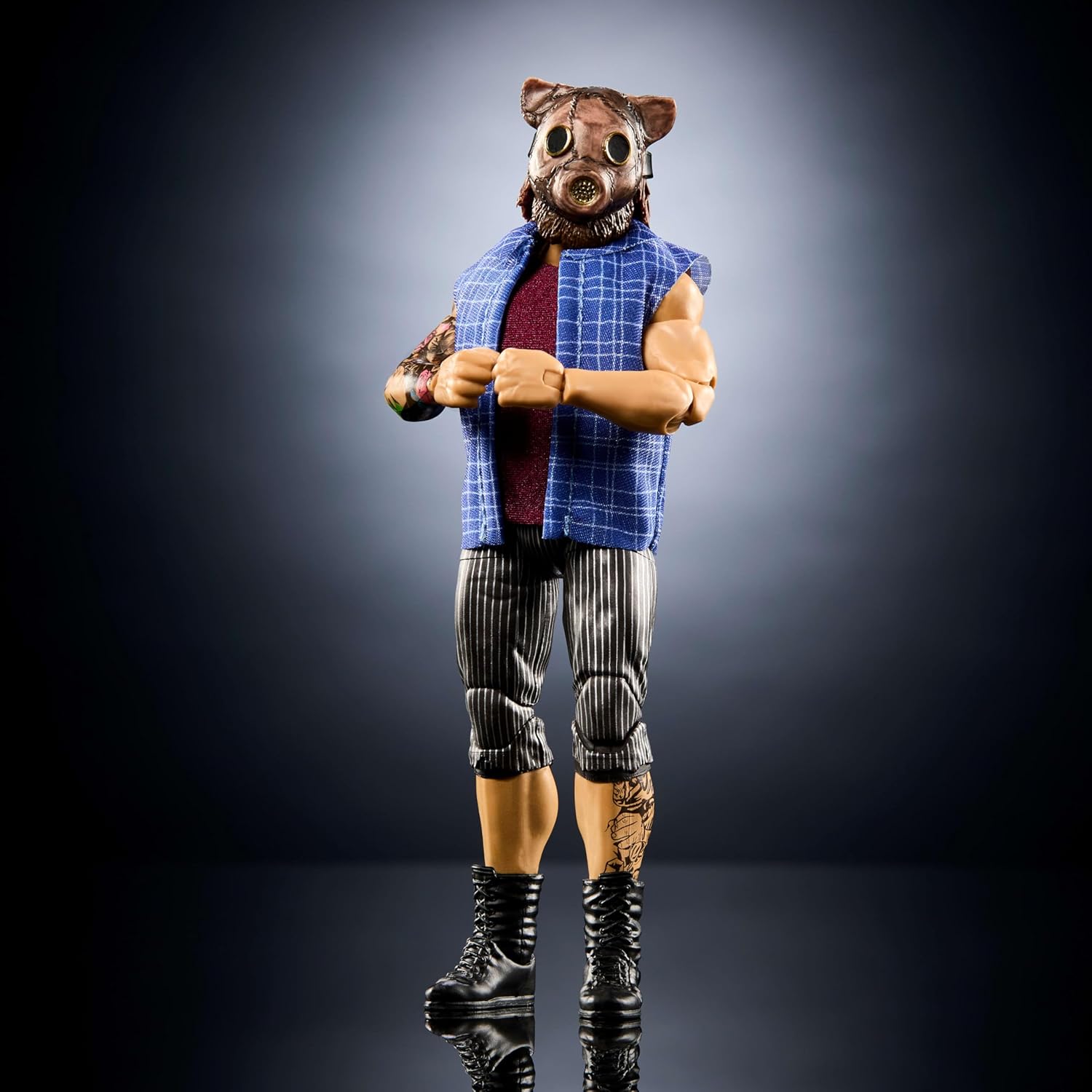 Mattel WWE Elite Action Figure & Accessories, Series #120, 6-inch Collectible Joe Gacy with 25 Articulation Points & Swappable Hands