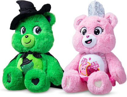 Care Bears Basic Fun x Wicked 30cm Plush 2-Pack – Good Luck Bear as Elphaba & Love-A-Lot Bear as Glinda – Limited Edition Soft Toys – Collectible Gift Set for Kids & Fans