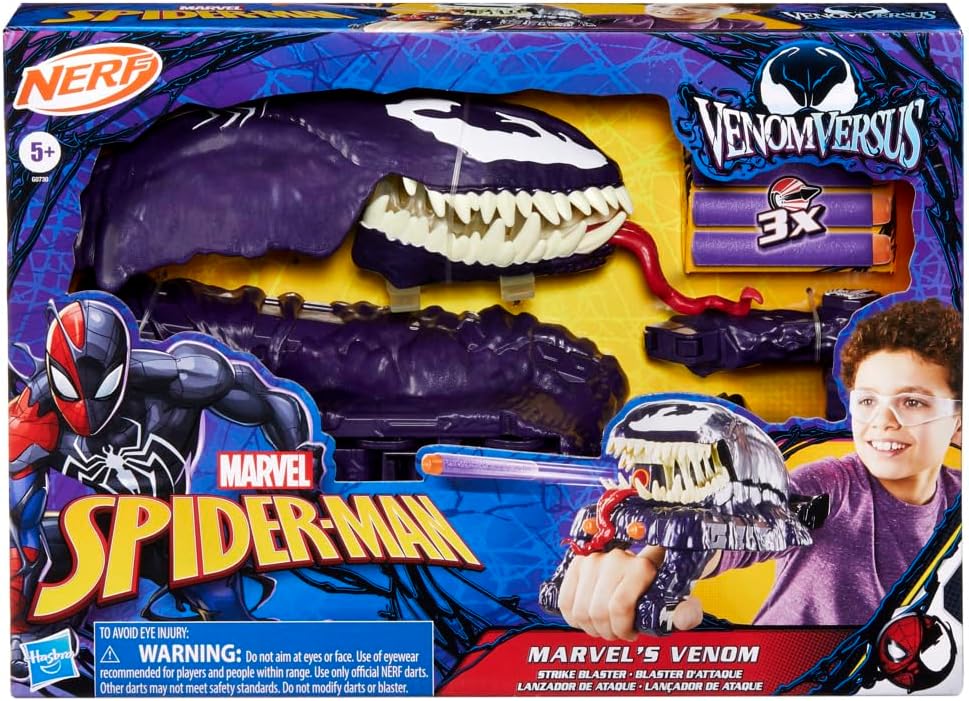 Marvel Spider-Man VenomVersus Marvel’s Venom Strike Blaster, Nerf Spider-Man Role-play Toy