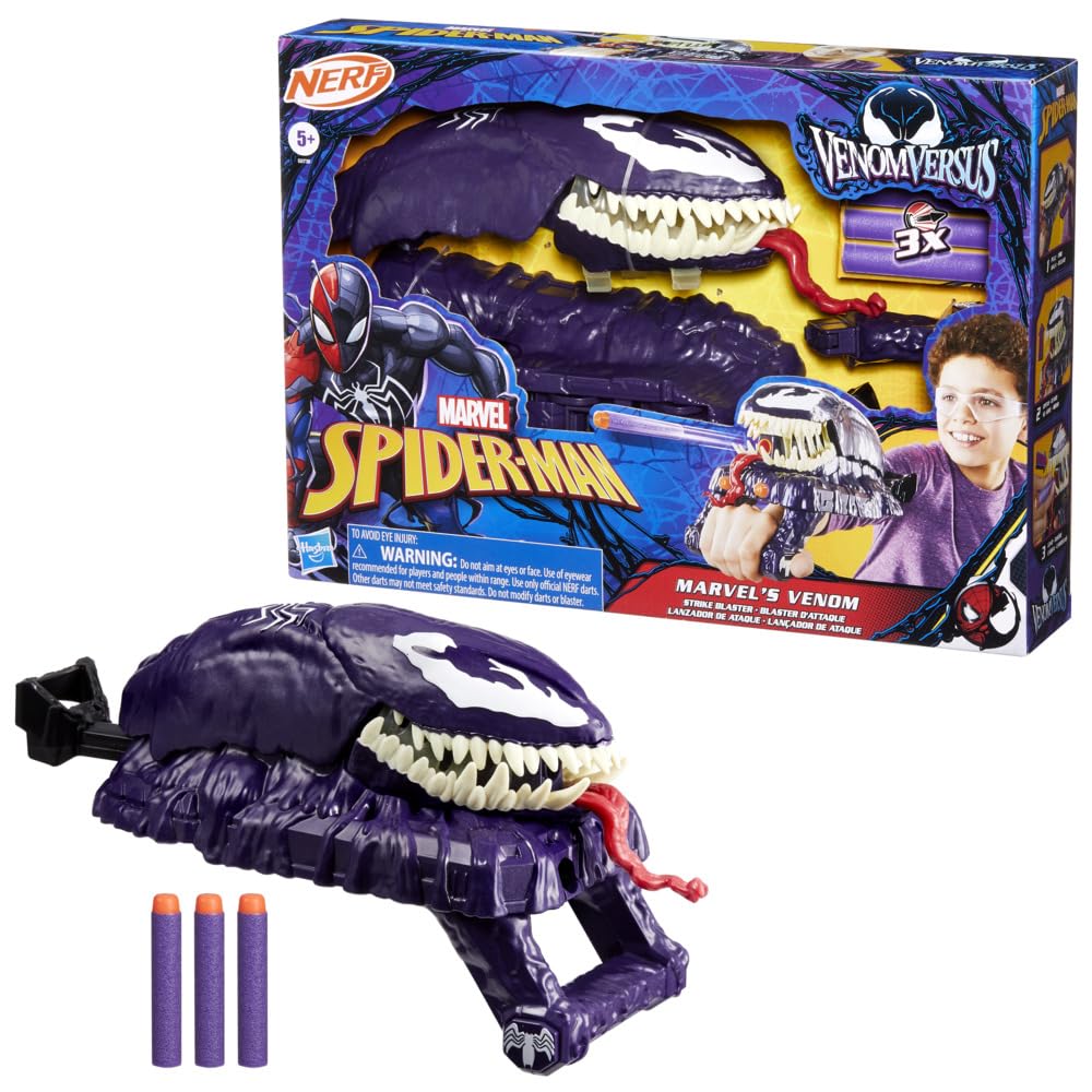 Marvel Spider-Man VenomVersus Marvel’s Venom Strike Blaster, Nerf Spider-Man Role-play Toy