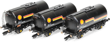 Hornby TT TT6035 TTA Tanker triple pack Shell, Black