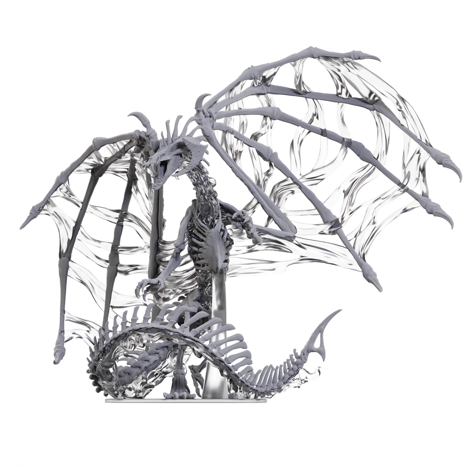 WizKids D&D Nolzur's Marvelous Miniatures: Black Dracolich Boxed Miniature | Unpainted | Dungeons & Dragons Figure