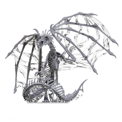 WizKids D&D Nolzur's Marvelous Miniatures: Black Dracolich Boxed Miniature | Unpainted | Dungeons & Dragons Figure