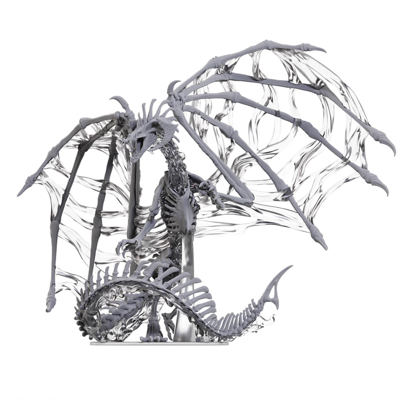 WizKids D&D Nolzur's Marvelous Miniatures: Black Dracolich Boxed Miniature | Unpainted | Dungeons & Dragons Figure