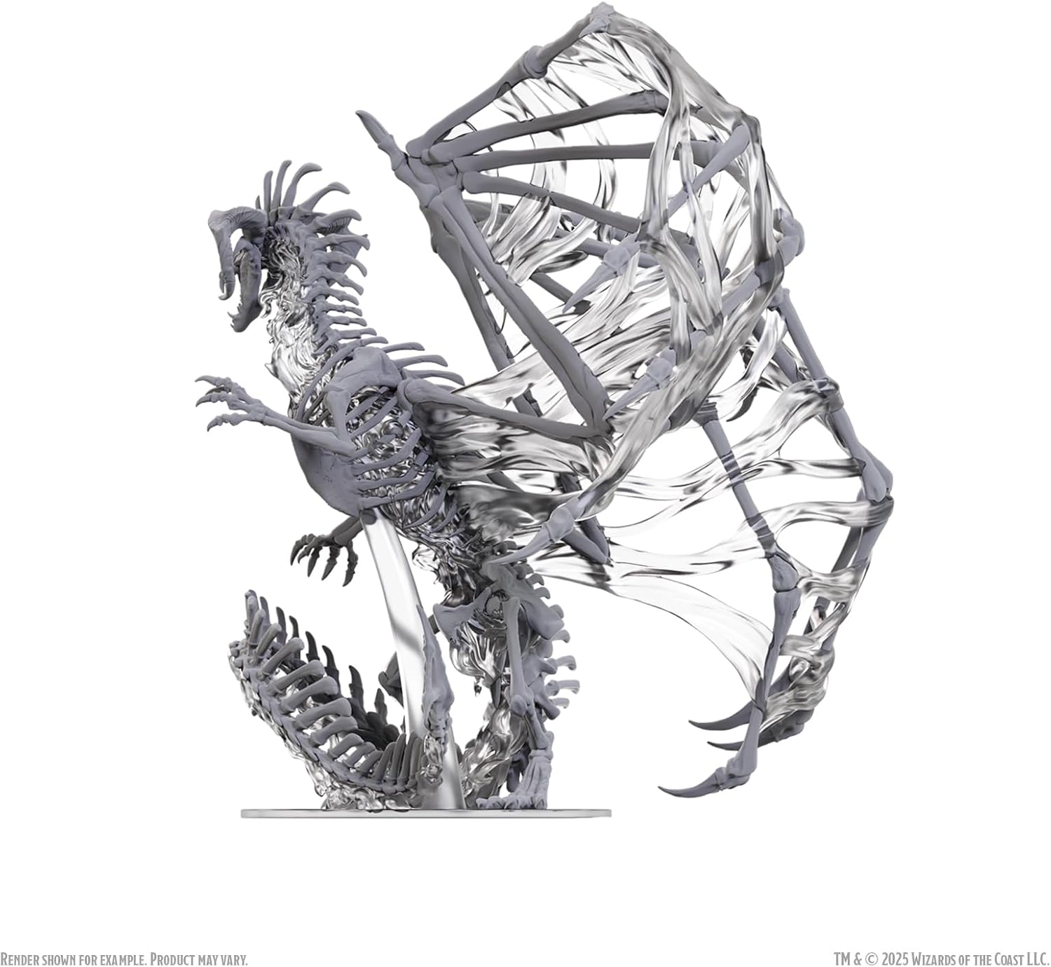 WizKids D&D Nolzur's Marvelous Miniatures: Black Dracolich Boxed Miniature | Unpainted | Dungeons & Dragons Figure