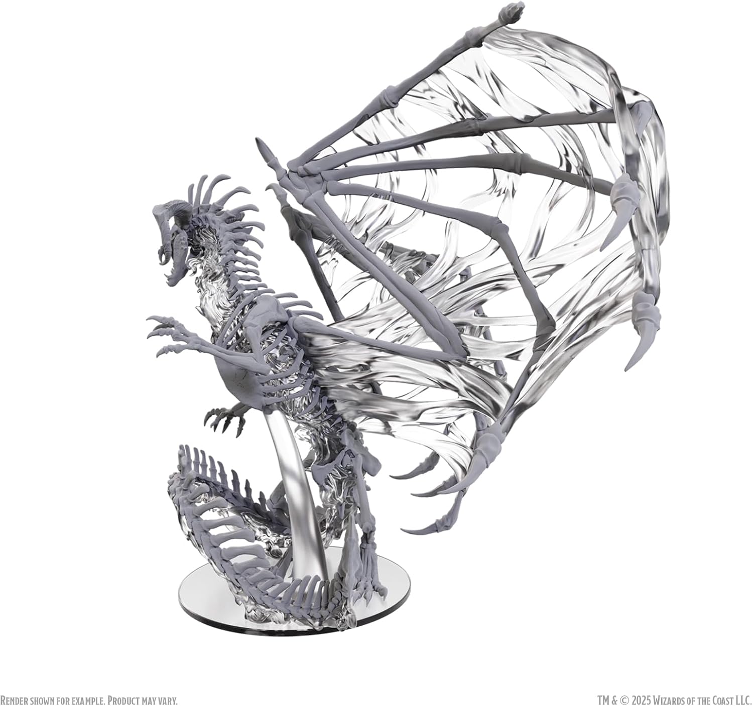 WizKids D&D Nolzur's Marvelous Miniatures: Black Dracolich Boxed Miniature | Unpainted | Dungeons & Dragons Figure