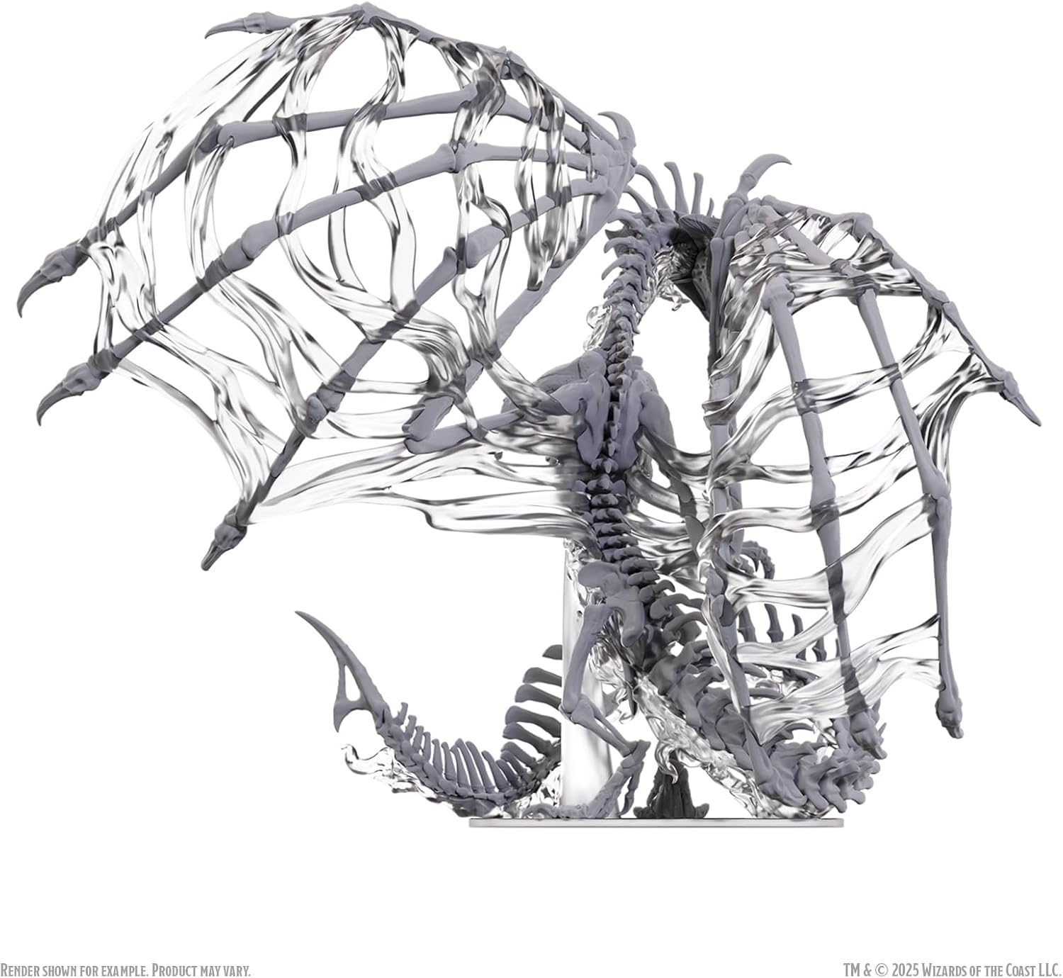 WizKids D&D Nolzur's Marvelous Miniatures: Black Dracolich Boxed Miniature | Unpainted | Dungeons & Dragons Figure