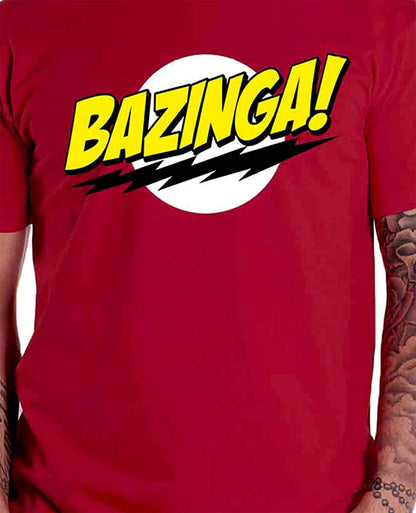 Plastichead Herren Big Bang Theory Bazinga T-Shirt