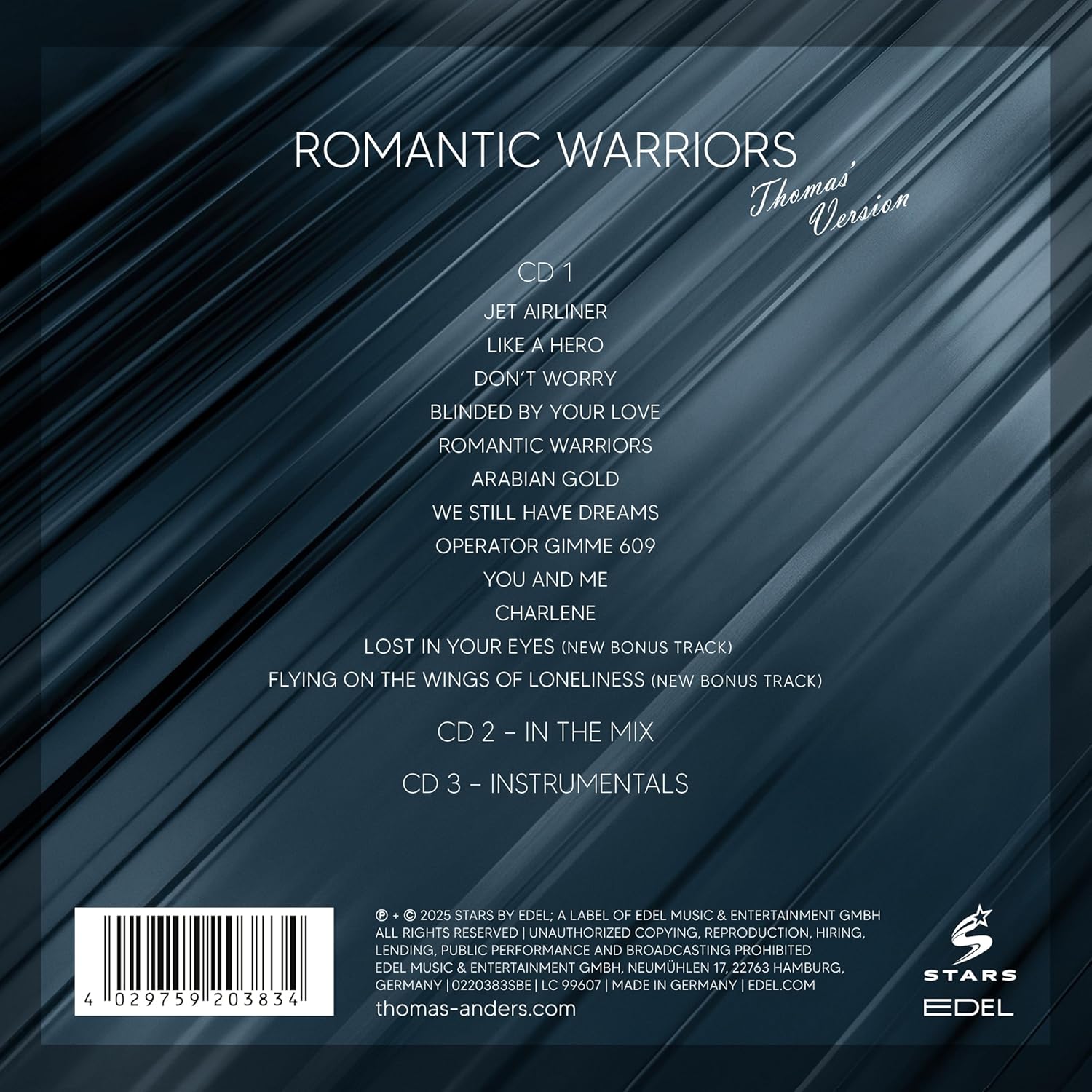 Thomas Anders sings Modern Talking: Romantic Warriors (3CD