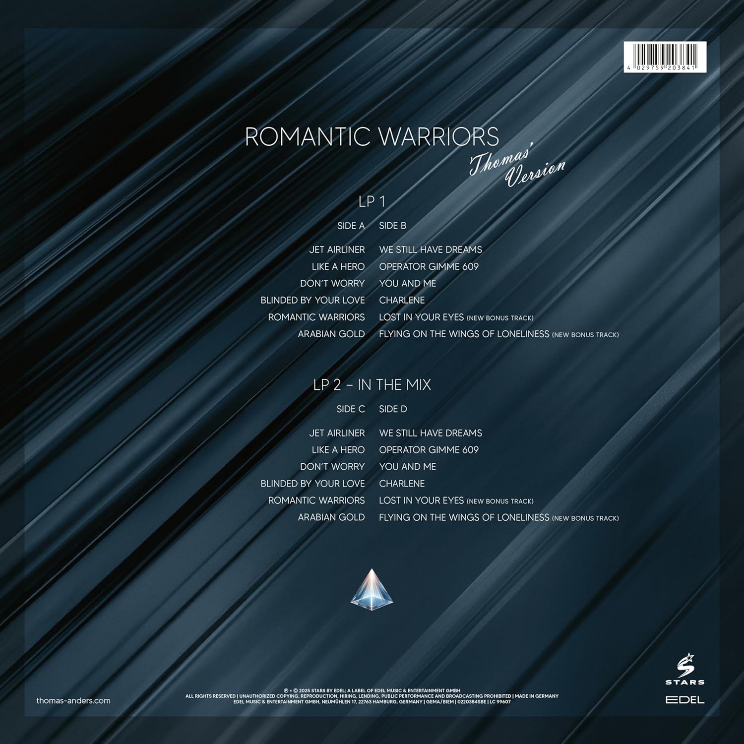 SINGS MODERN TALKING:  ROMANTIC WARRIORS