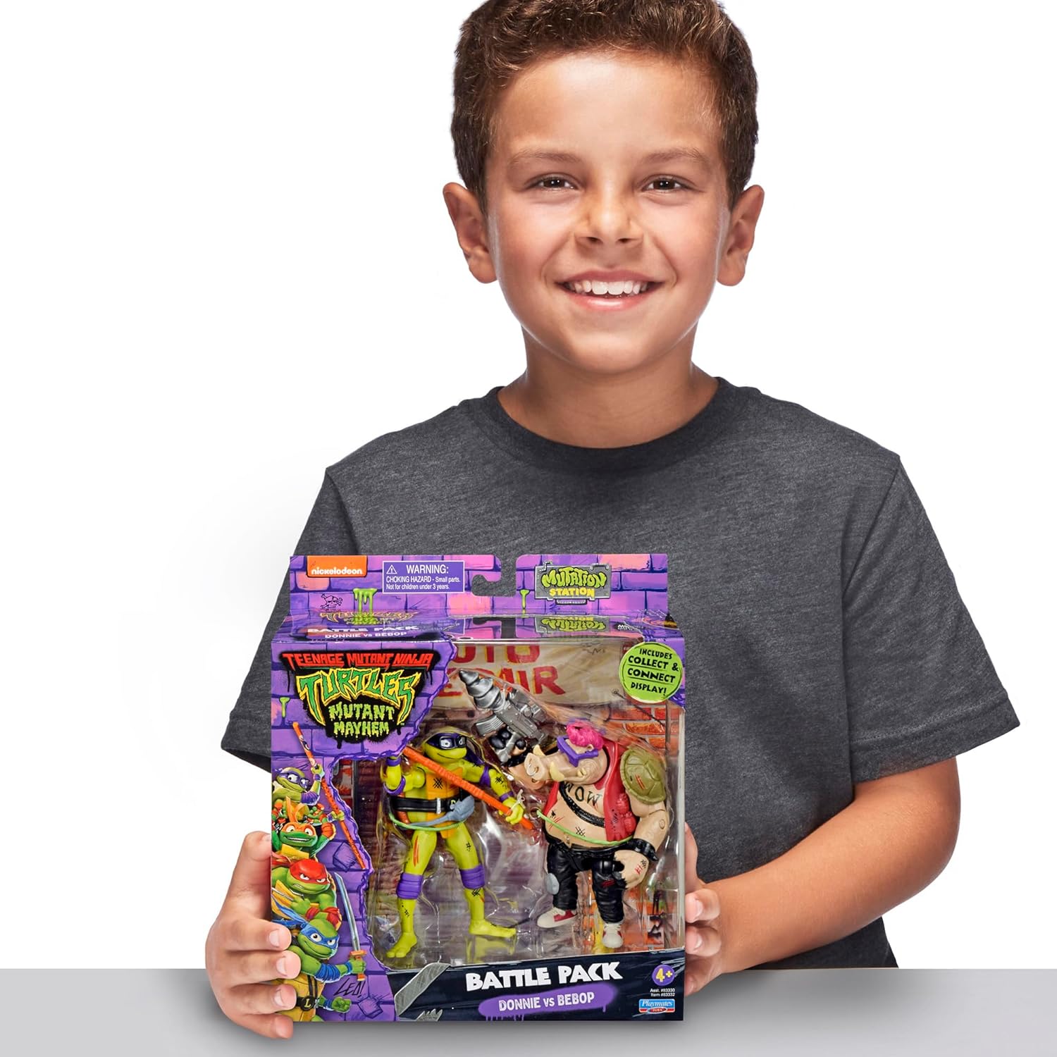 TEENAGE MUTANT NINJA Turtles: Mutant Mayhem Battle Pack. Donatello VS Bebop. Ideal present for boys 4 to 7 years and TMNT fans!