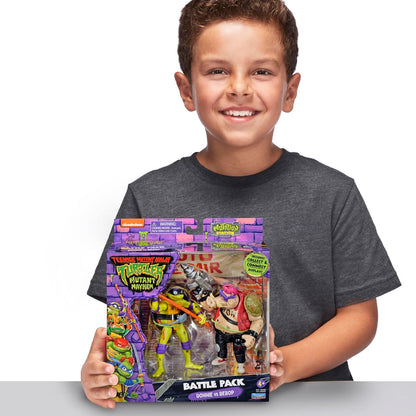 TEENAGE MUTANT NINJA Turtles: Mutant Mayhem Battle Pack. Donatello VS Bebop. Ideal present for boys 4 to 7 years and TMNT fans!