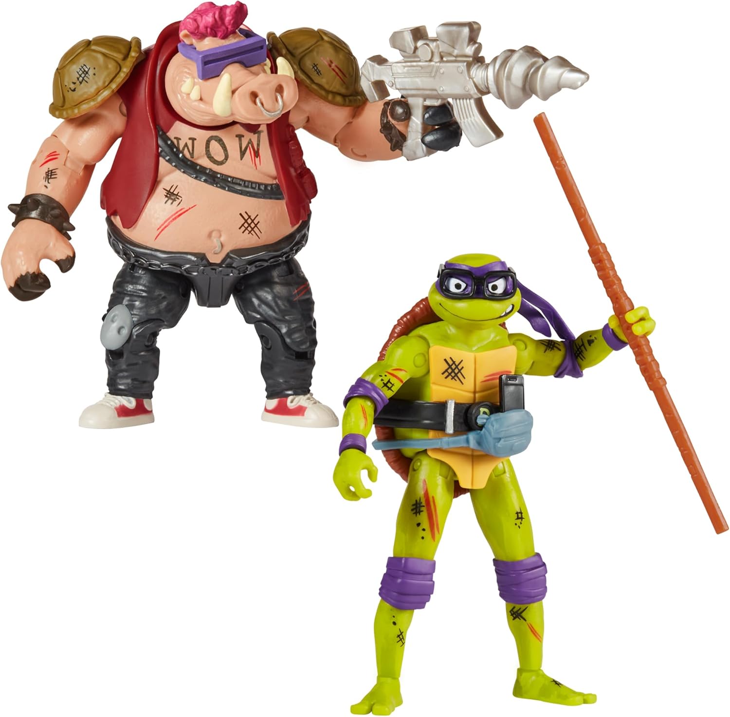 TEENAGE MUTANT NINJA Turtles: Mutant Mayhem Battle Pack. Donatello VS Bebop. Ideal present for boys 4 to 7 years and TMNT fans!