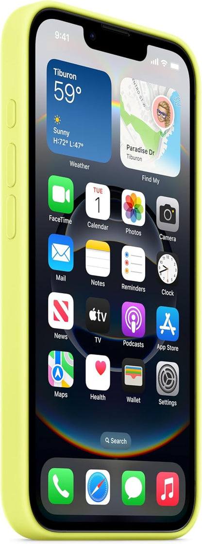 Apple - Back Cover For Mobile Phone - Silicone - Neon Yellow - For Iphone 16E
