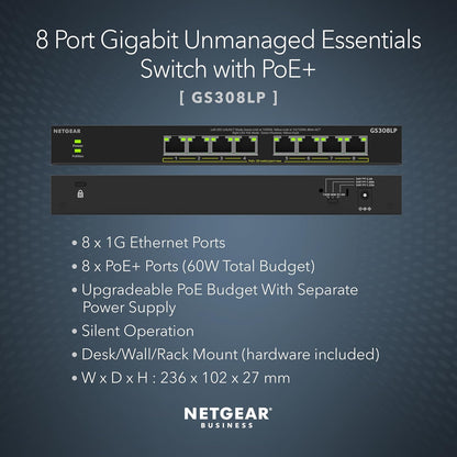 8-Port Poe Gigabit Unmanaged Switch Gs3