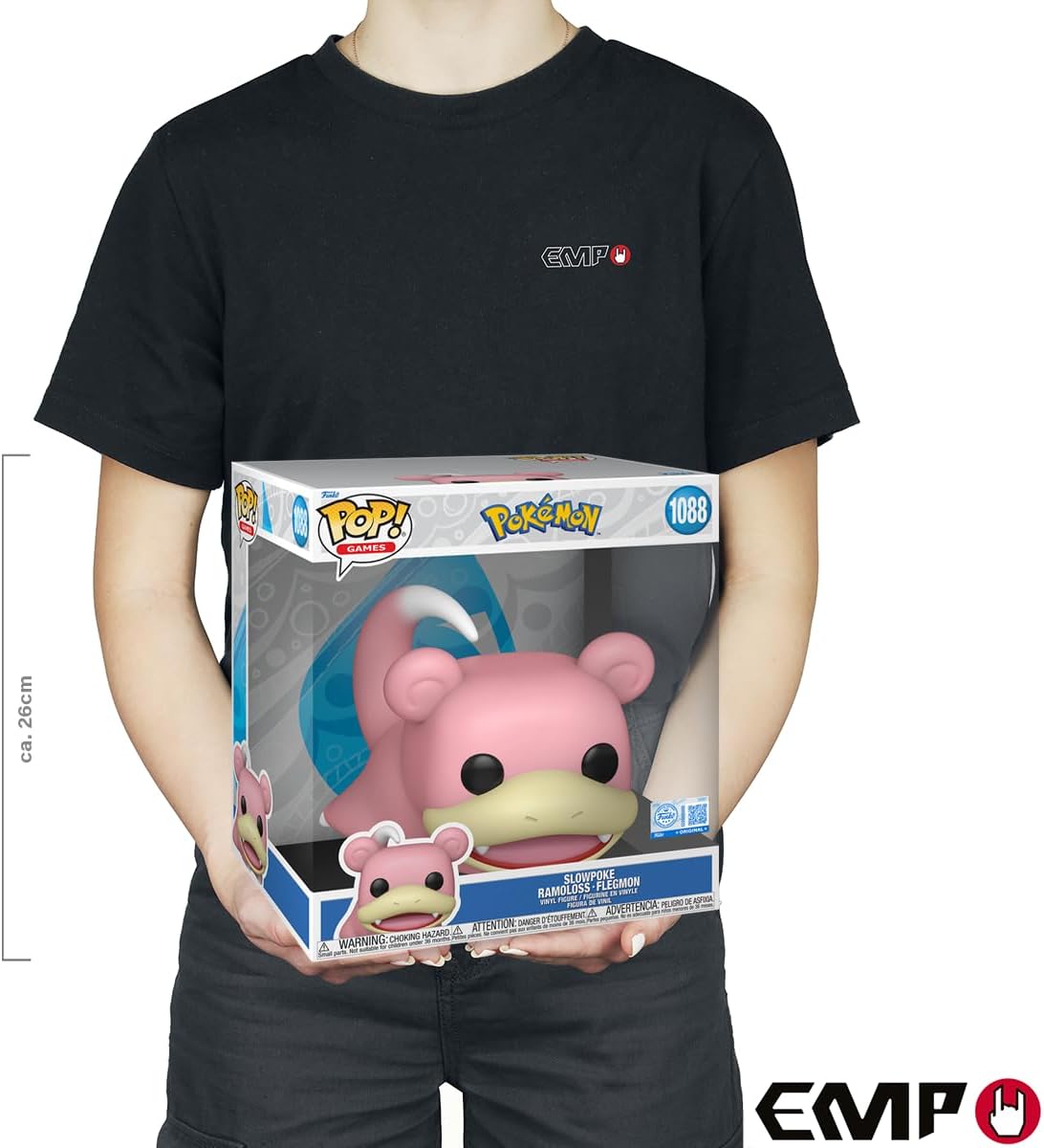 Funko Pop! Jumbo: Pokemon - Slowpoke - Flegmon - Vinyl-Sammelfigur - Geschenkidee - Offizielle Handelswaren - Spielzeug Für Kinder und Erwachsene - Games Fans - Modellfigur Für Sammler und Display