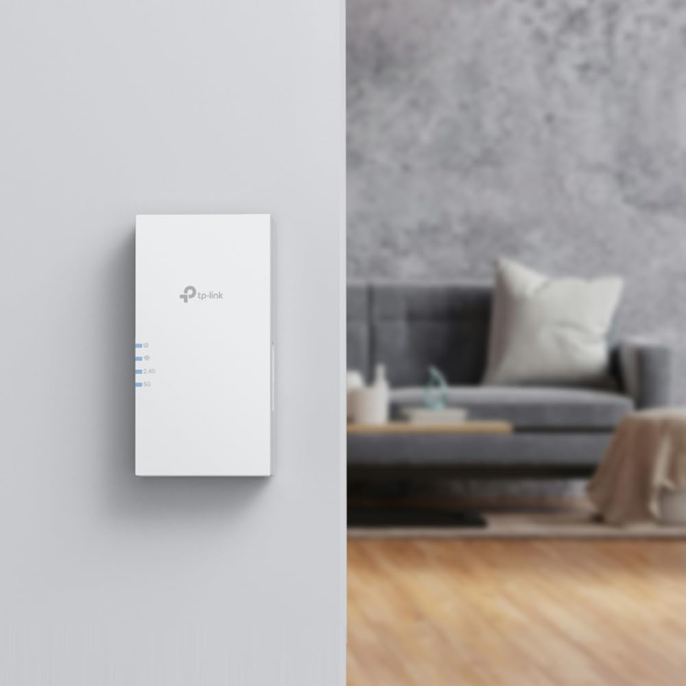 TP-Link RE220BE BE3600 WiFi Extender Booster,WiFi 7 Dual Band WiFi Booster with Ethernet Port,WiFi Extender with MLO/4K-QAM/Roaming,EasyMesh Internet Booster,APP control,Plug and Play