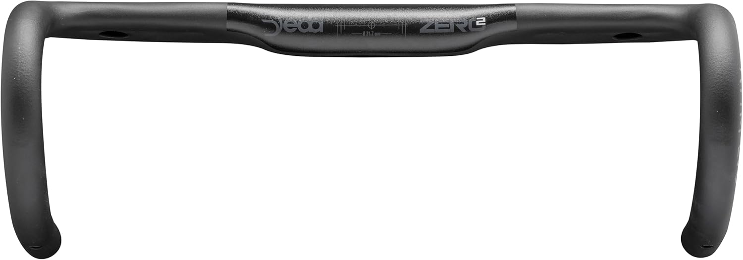 Deda Elementi Zero2 DCR RHM-Evo Drop Handlebar, PoB (Polished on Black), 38cm
