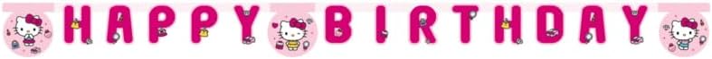 Procos - Geburtstagsbanner Happy Birthday Hello Kitty aus FSC-Papier, PR94703
