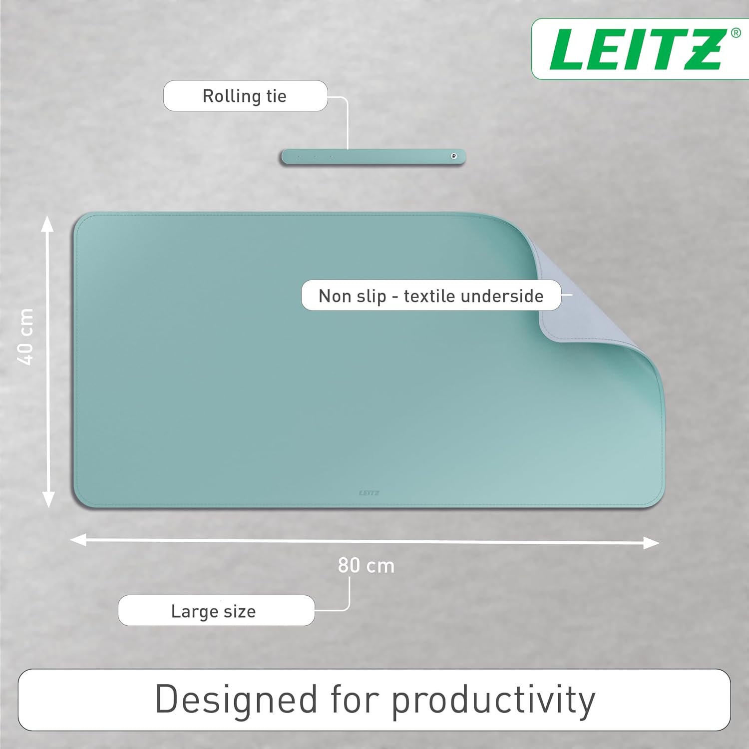 Leitz Desk Mat 40x80cm Mint - 53820051