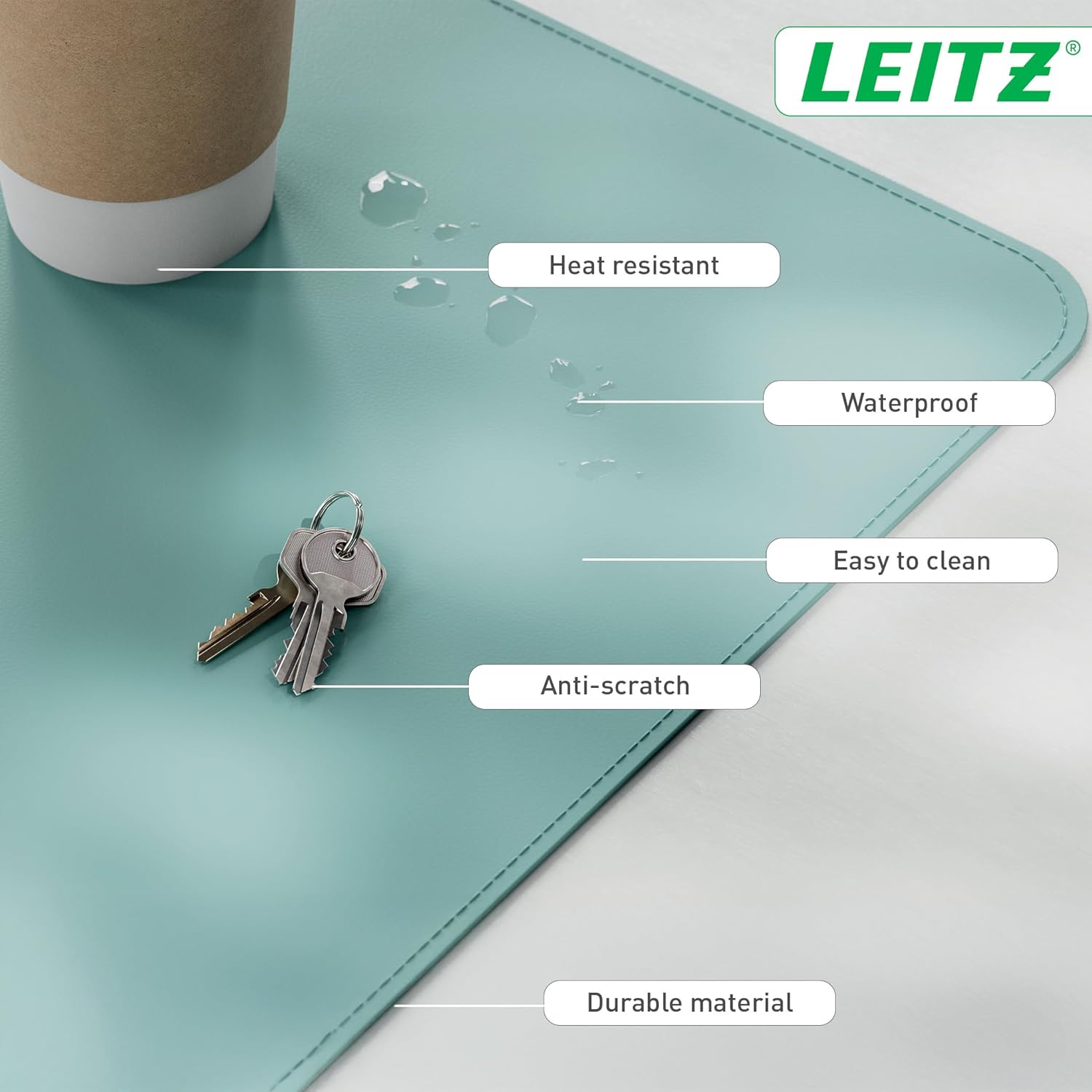 Leitz Desk Mat 40x80cm Mint - 53820051