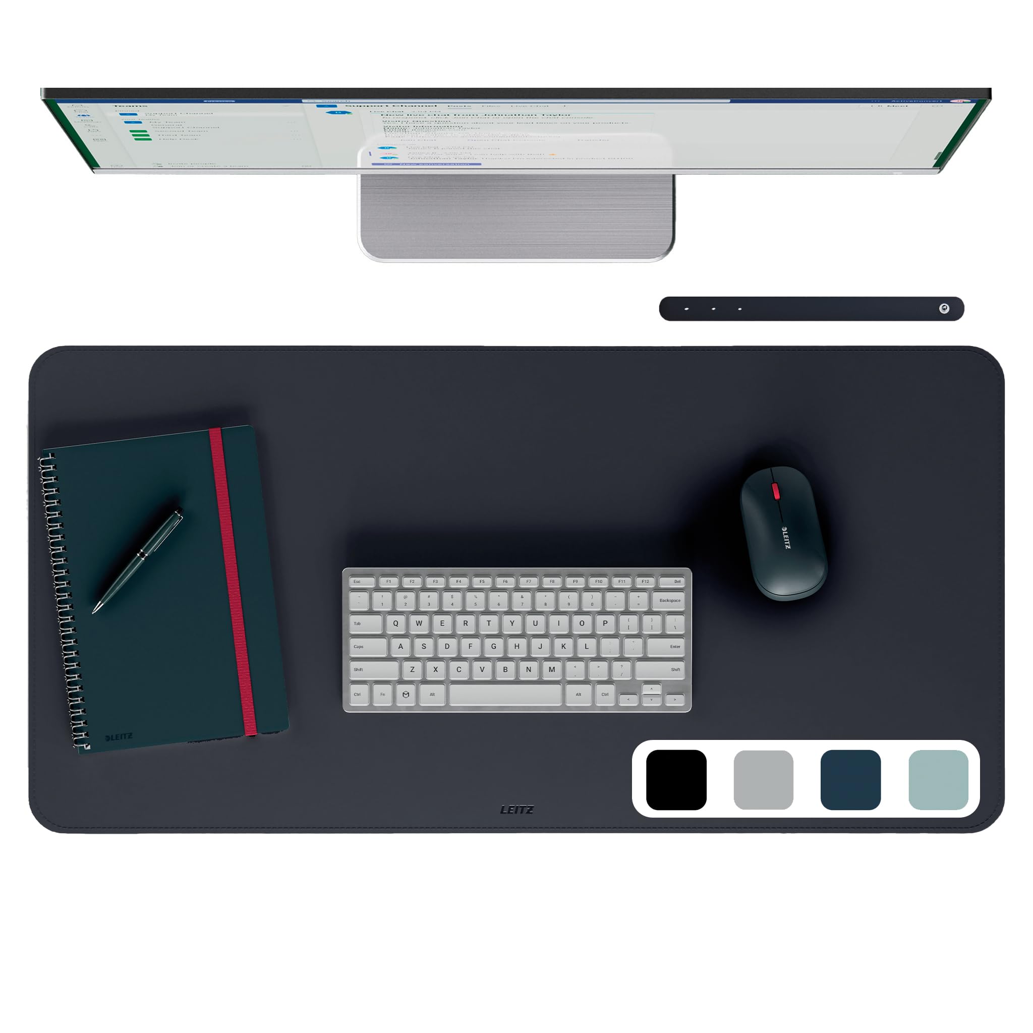 Leitz Desk Mat 40x80cm Black - 53820095