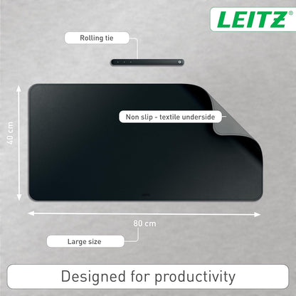 Leitz Desk Mat 40x80cm Black - 53820095