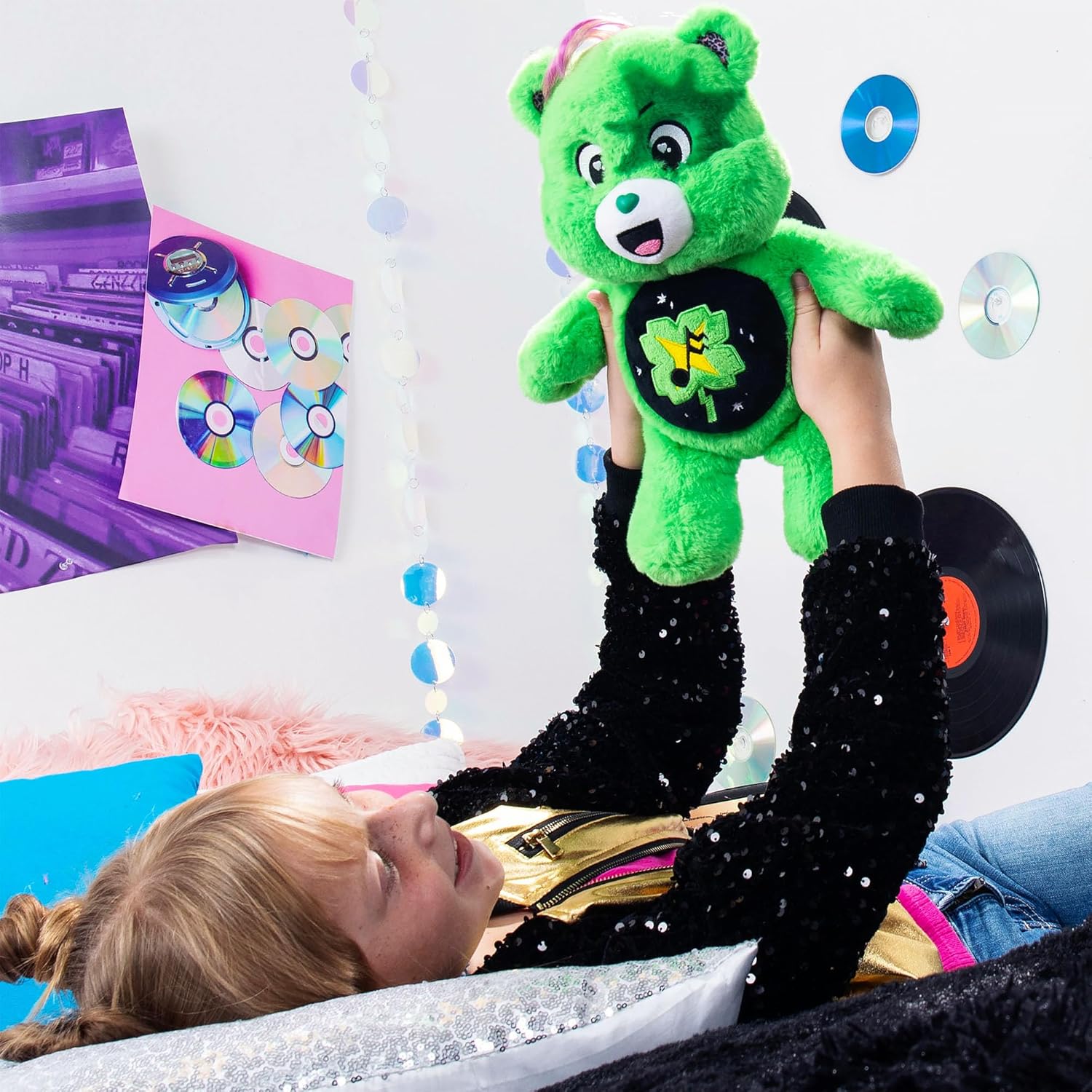 Basic Fun Care Bears - Tema Rock - Orsetto Portafortuna (Eco-friendly