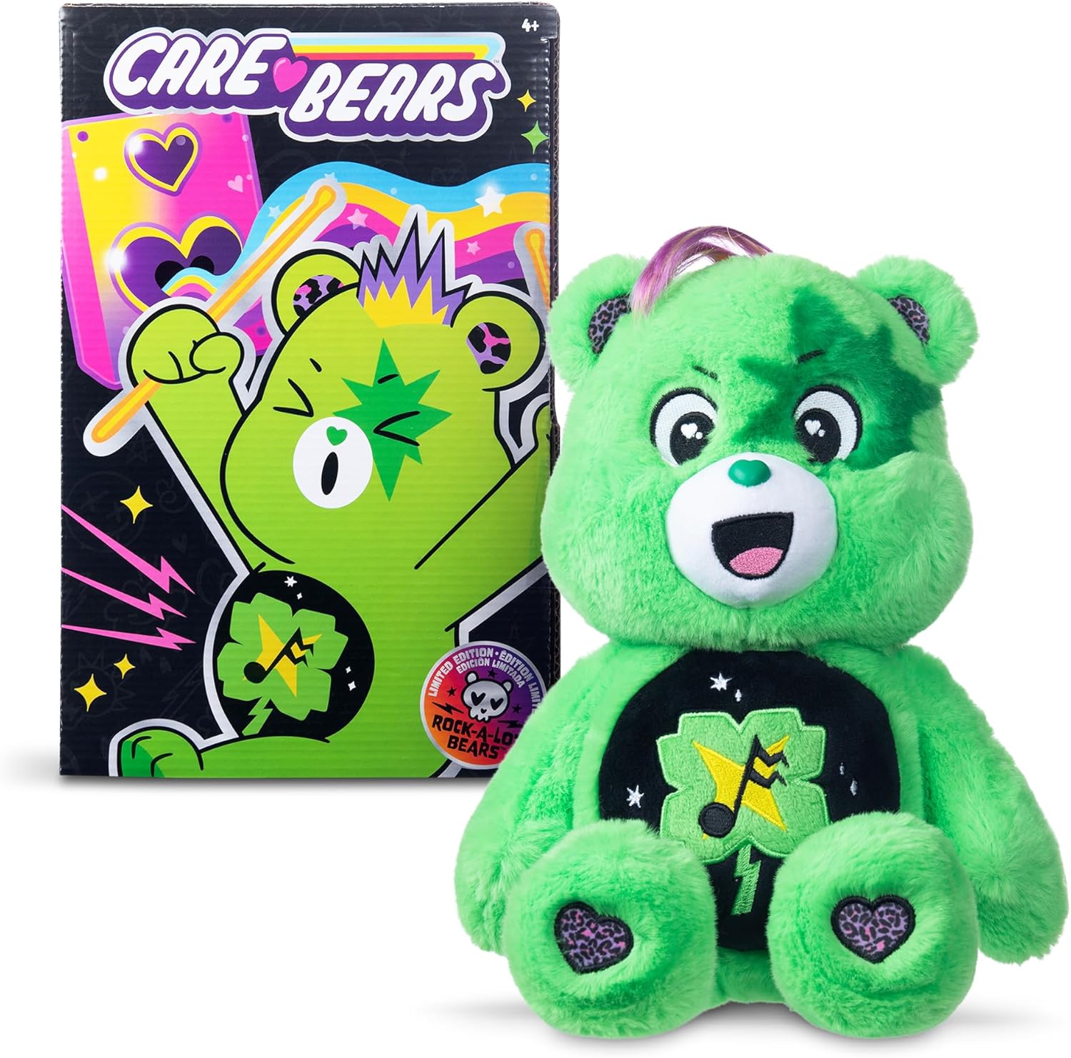 Basic Fun Care Bears - Tema Rock - Orsetto Portafortuna (Eco-friendly