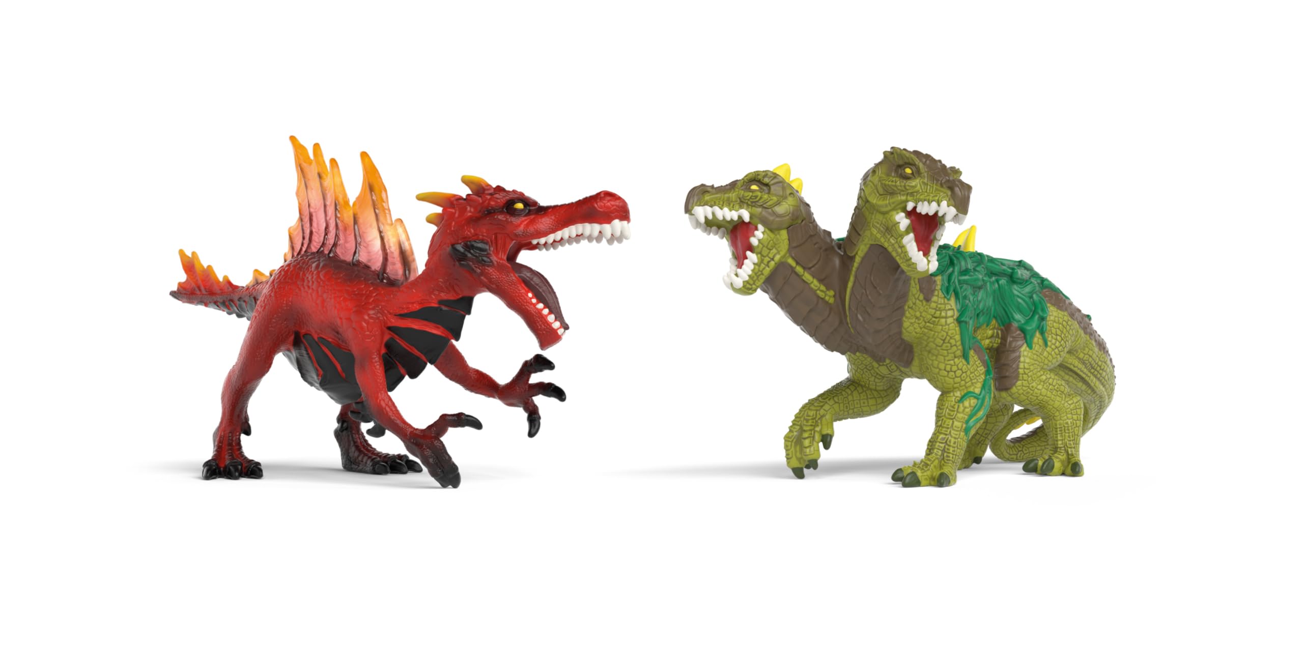 SCHLEICH Eldrador Creatures - 2PC Lava vs Jungle World Playset with Fire Dinosaur and Jungle Lizard - Fun Durable Monster Toys for Boys and Girls - Beast Fantasy Toys for Kids Ages 7+ | 70834