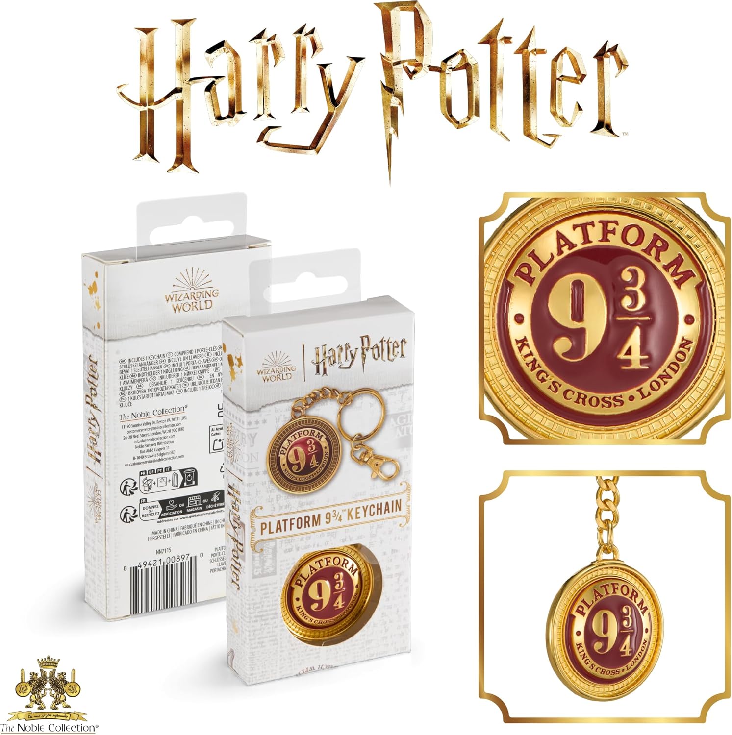 The Noble Collection Harry Potter Platform 9 3/4 Keychain