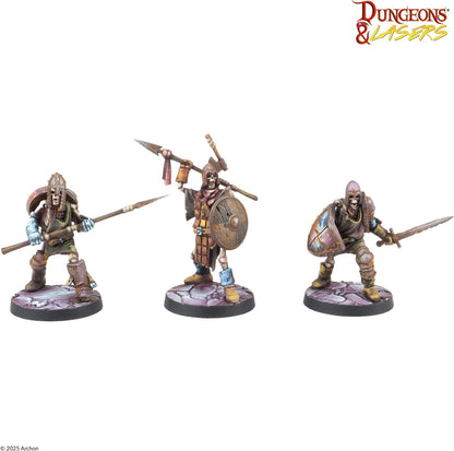 Dungeons & Lasers Skeleton Crew DND Miniatures - 18 Model Set - 5e Compatible 32mm Scale - Assembly and Painting Required - for 14 Years +