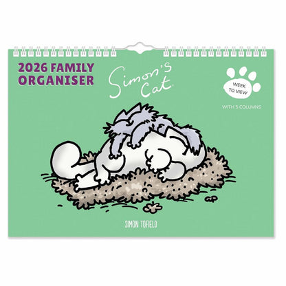 2026 Simon's Cat A4 Family Planner Organiser Wall Calendar