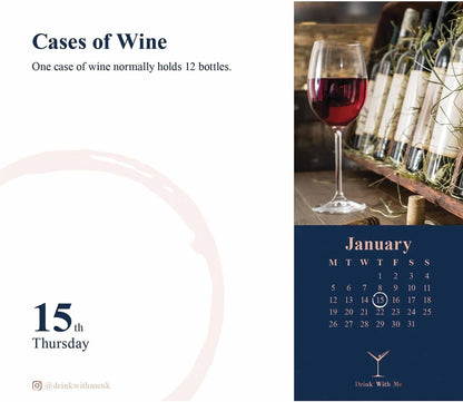 Wine Wisdom 2026 Easel Desk Calendar