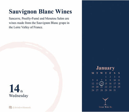 Wine Wisdom 2026 Easel Desk Calendar