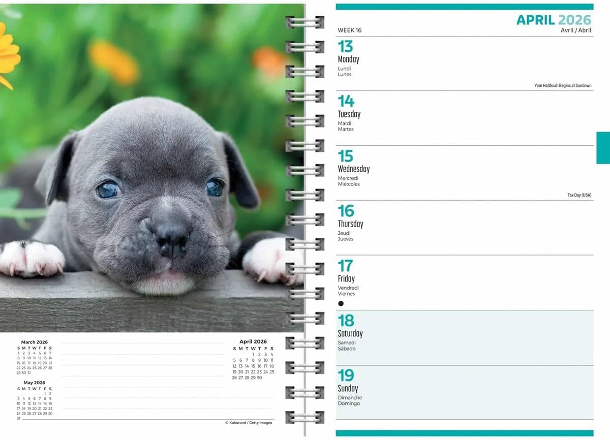 Carousel Worldwide, Puppies 2026 Engagement Diary Planner