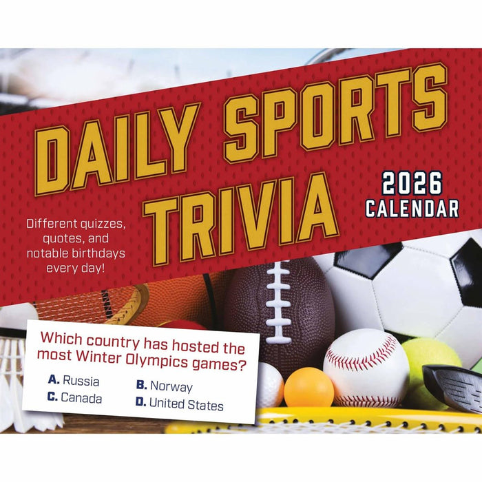 Daily Sports Trivia Box Calendar 2026